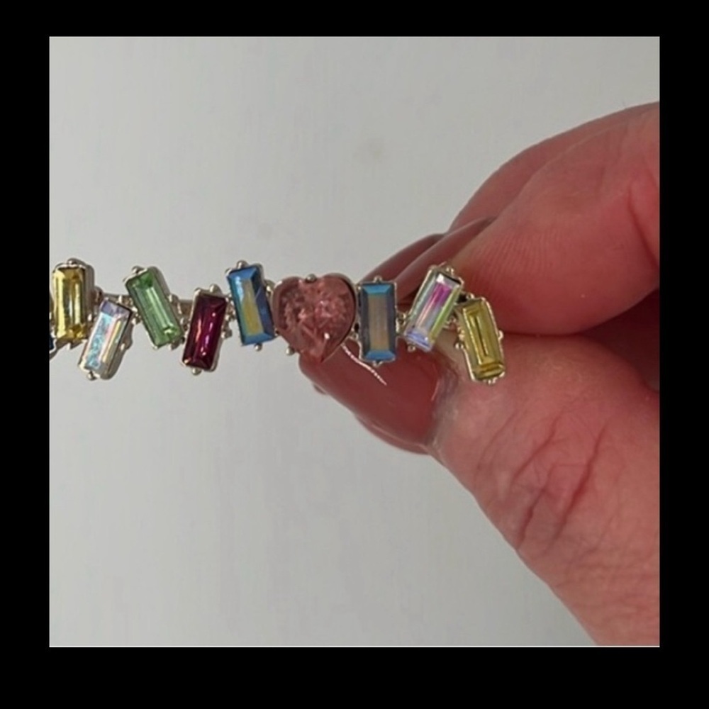 Betsy Johnson surreal forest stone, multi colored ring size 7